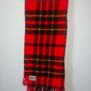 Amana Red Plaid Throw Blanket